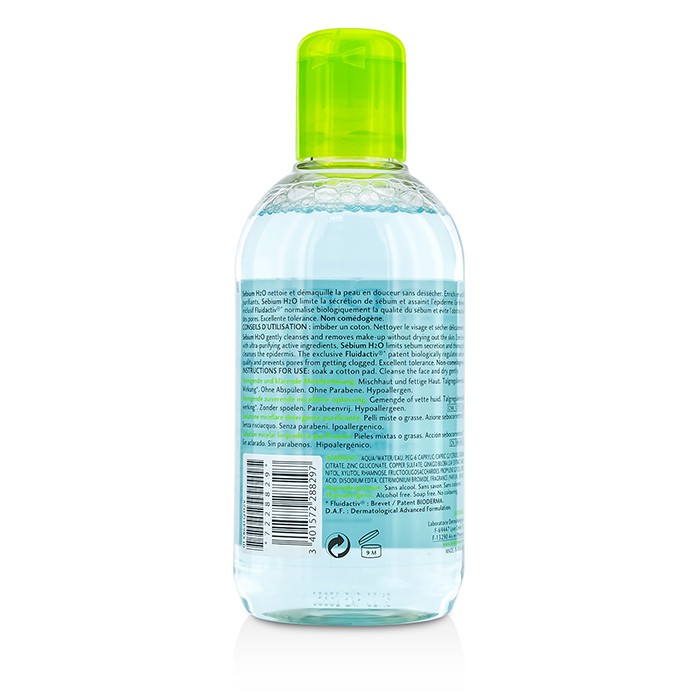바이오더마 Bioderma Sebium H2O Purifying Cleansing Solution - For Combination/Oily Skin (Exp Date: 02/2016) 250ml/8.4ozProduct Thumbnail