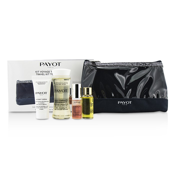 Payot Travel Kit Top To Toe Set: Cleansing Oil 50ml + Cream 15ml + Elixir D'Ean Essence 5ml + Elixir Oil 10ml + Bag 4pcs + 1bagProduct Thumbnail