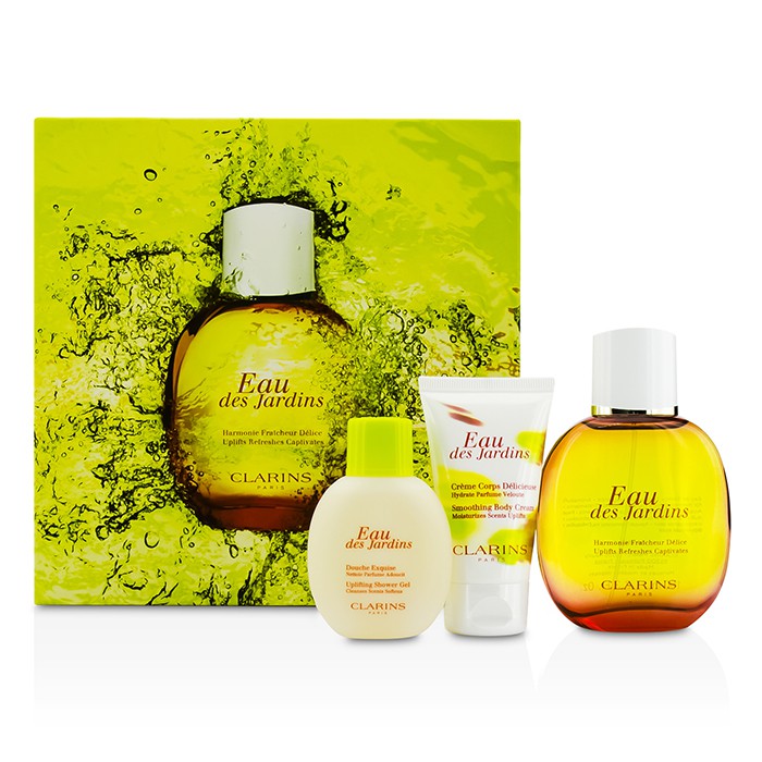 Clarins Eau Des Jardins Coffret: Treatment Fragrance Spray 100ml/3.3oz + Body Cream 50ml/1.6oz + Shower Gel 50ml/1.6oz 3pcsProduct Thumbnail