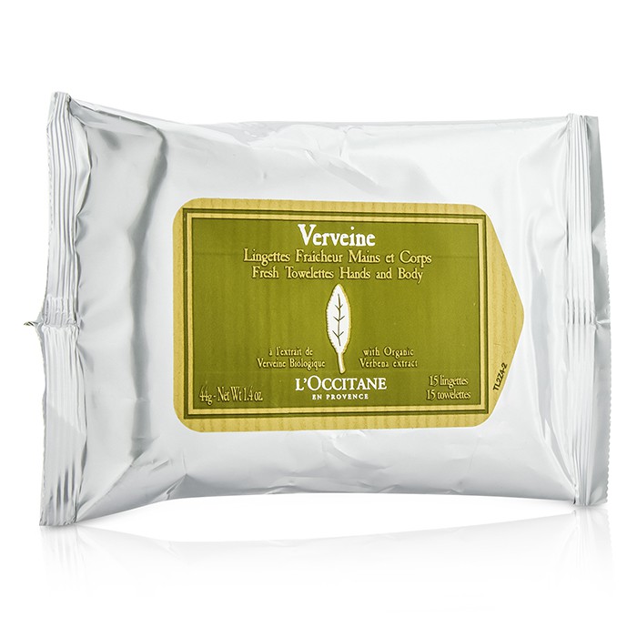 L'Occitane Verveine (Verbena) Fresh Towelettes Hands And Body 15 TowelettesProduct Thumbnail