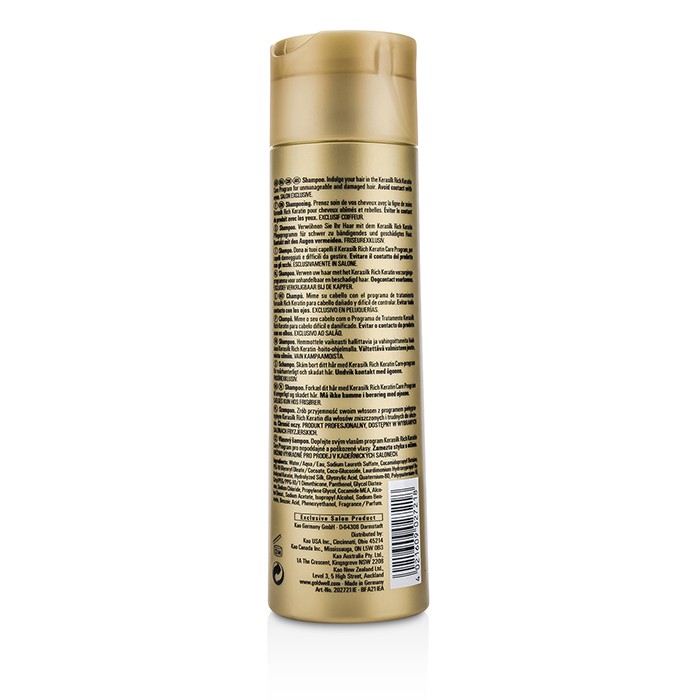 Goldwell Kerasilk Rich Keratin Care Shampoo - Smoothing Transformation (For Unmanageable and Damaged Hair) 250ml/8.5ozProduct Thumbnail