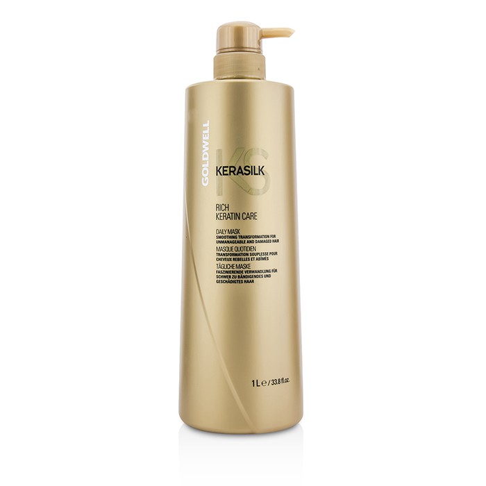 Goldwell Kerasilk Rich Keratin Care Daily Mask - Smoothing Transformation (For Unmanageable and Damaged Hair) 1000ml/33.8ozProduct Thumbnail