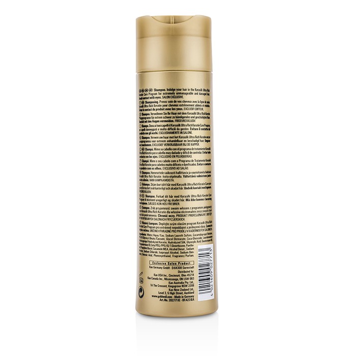 Goldwell Kerasilk Ultra Rich Keratin Care Shampoo - Smoothing Transformation (For Extremely Unmanageable and Damaged Hair) 250ml/8.5ozProduct Thumbnail