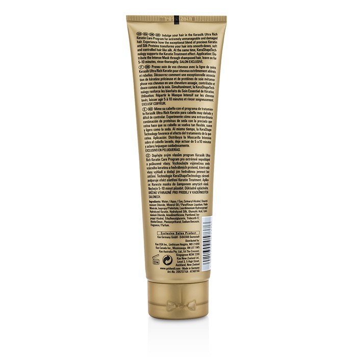 Goldwell Kerasilk Ultra Rich Keratin Care Daily Intense Mask - Smoothing Transformation (For Extremely Unmanageable and Damged Hair) 150ml/5ozProduct Thumbnail