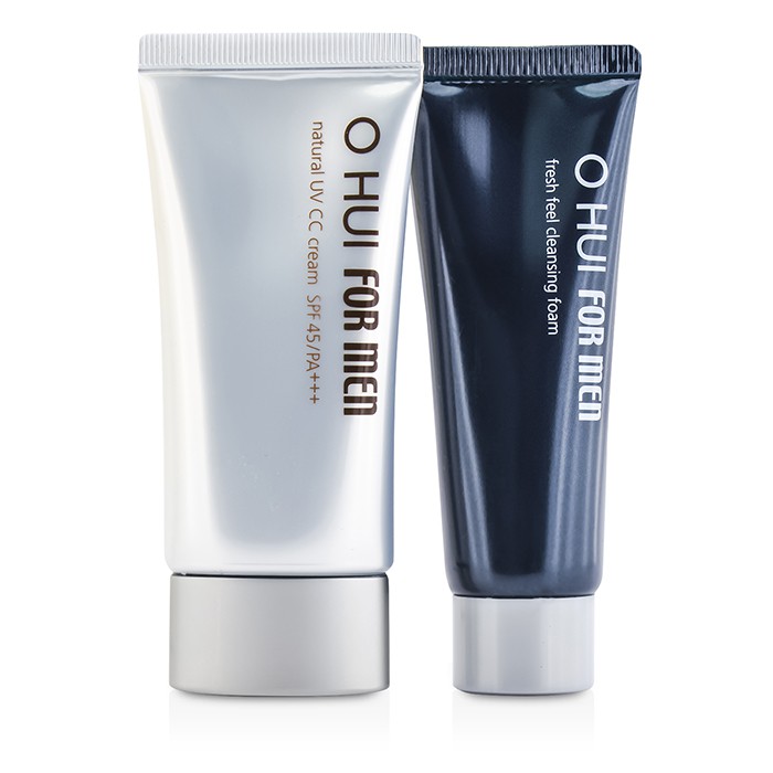 오휘 O Hui Special Set: Natural UV CC Cream SPF45 50ml + Fresh Feel Cleansing Foam 40ml 2pcsProduct Thumbnail