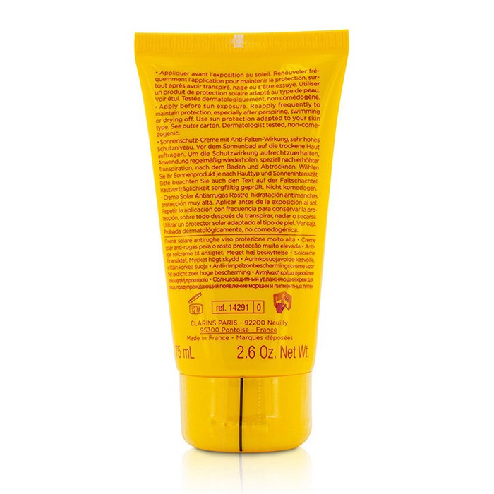 Clarins Sun Wrinkle Control Cream Very High Protection For Face UVB/UVA 50+ (Unboxed) 75ml/2.6ozProduct Thumbnail