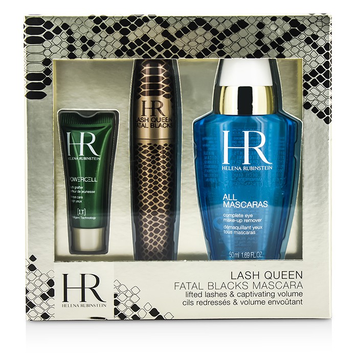Helena Rubinstein Lash Queen Fatal Blacks Mascara Kit: Mascara 7.2ml/0.24oz + MakeUp Remover 50ml/1.69oz + Powercell 3ml/0.15oz 3pcsProduct Thumbnail