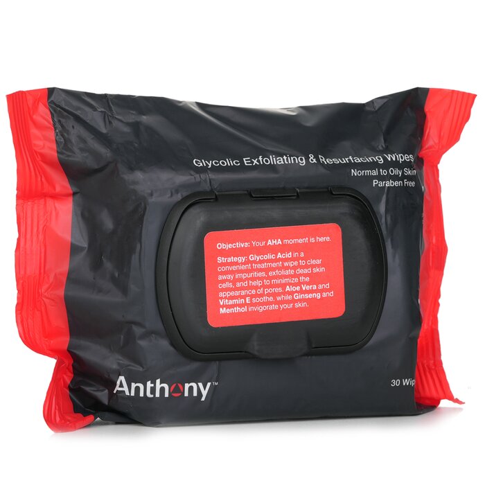 Anthony Logistics For Men Glycolic Exfoliating & Resurfacing Wipes 30wipesProduct Thumbnail