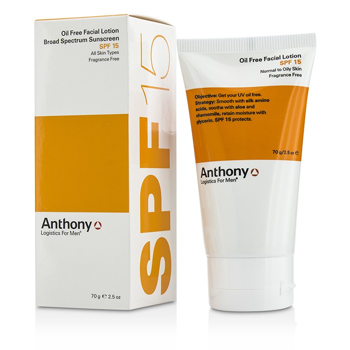 Anthony Logistics For Men Oil Free Facial Lotion SPF 15 (Normal To Oily Skin) (Exp: 10/2015) 70g/2.5ozProduct Thumbnail