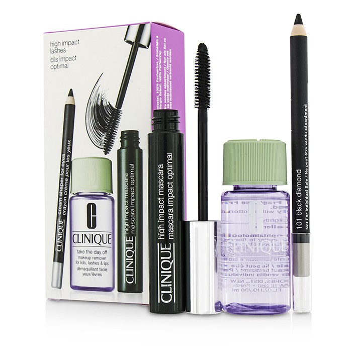 Clinique High Impact Lash Coffret: High Impact Mascara + Cream Shaper For Eyes + Take The Day Off Makeup Remover 3pcsProduct Thumbnail