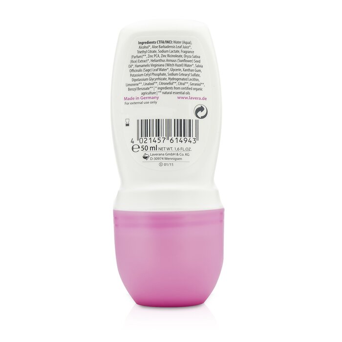 Lavera 24ч Шариковый Дезодорант с Органическим Рисовым Молочком - для Чувствительной Кожи 50ml/1.7ozProduct Thumbnail