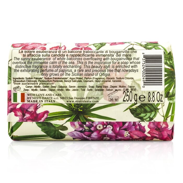 Nesti Dante Dolce Vivere סבון טבעי משובח - סיציליה - בוגנביליה, מלח ים ועץ פפירוס 250g/8.8ozProduct Thumbnail