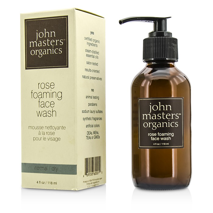 John Masters Organics Rose Foaming Face Wash (For Normal/ Dry Skin) (Box Slightly Damaged) 118ml/4ozProduct Thumbnail