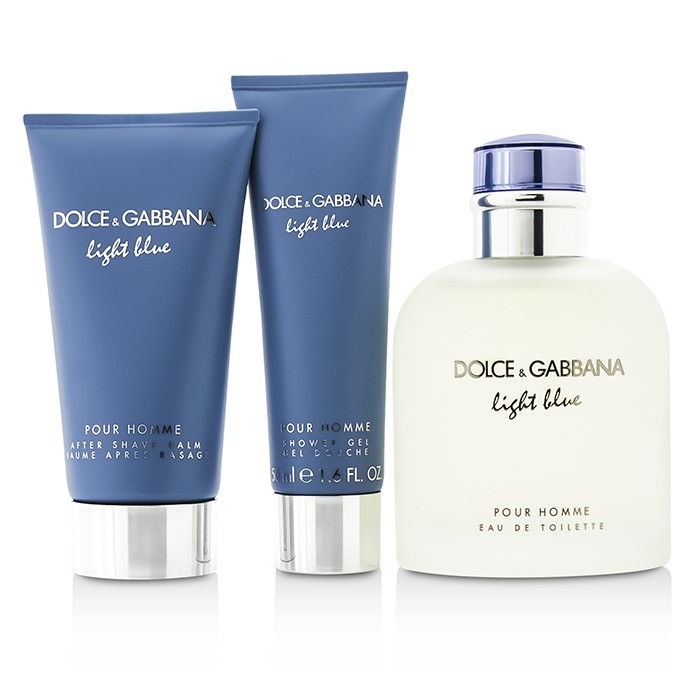 Dolce & Gabbana ชุด Homme Light Blue Coffret: สเปรย์น้ำหอม EDT 125ml/4.2oz + บาล์มหลังการโกน After Shave Balm 75ml/2.5oz + เจลอาบน้ำ Shower Gel 50ml/1.6o 3pcsProduct Thumbnail