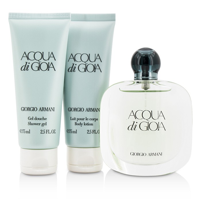 Giorgio Armani Acqua Di Gioia Coffret: Eau De Parfum Spray 50ml/1.7oz + Body Lotion 75ml/2.5oz + Shower Gel 75ml/2.5oz (rosa boks) 3pcsProduct Thumbnail