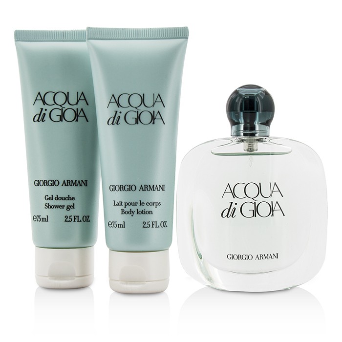 Giorgio Armani Acqua Di Gioia Coffret: Eau De Parfum Spray 50ml/1.7oz + Body Lotion 75ml/2.5oz + Shower Gel 75ml/2.5oz 3pcsProduct Thumbnail