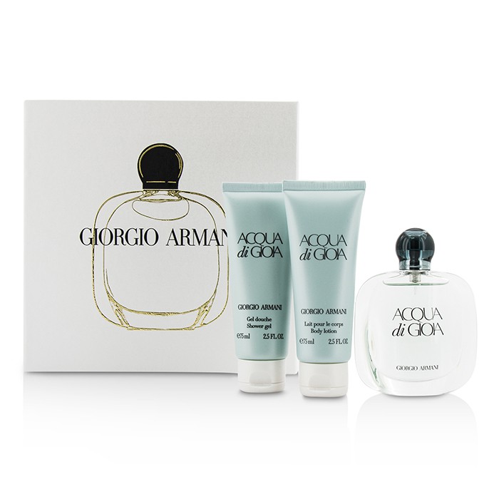 Giorgio Armani Zestaw Acqua Di Gioia Coffret: Eau De Parfum Spray 50ml/1.7oz + Body Lotion 75ml/2.5oz + Shower Gel 75ml/2.5oz 3pcsProduct Thumbnail
