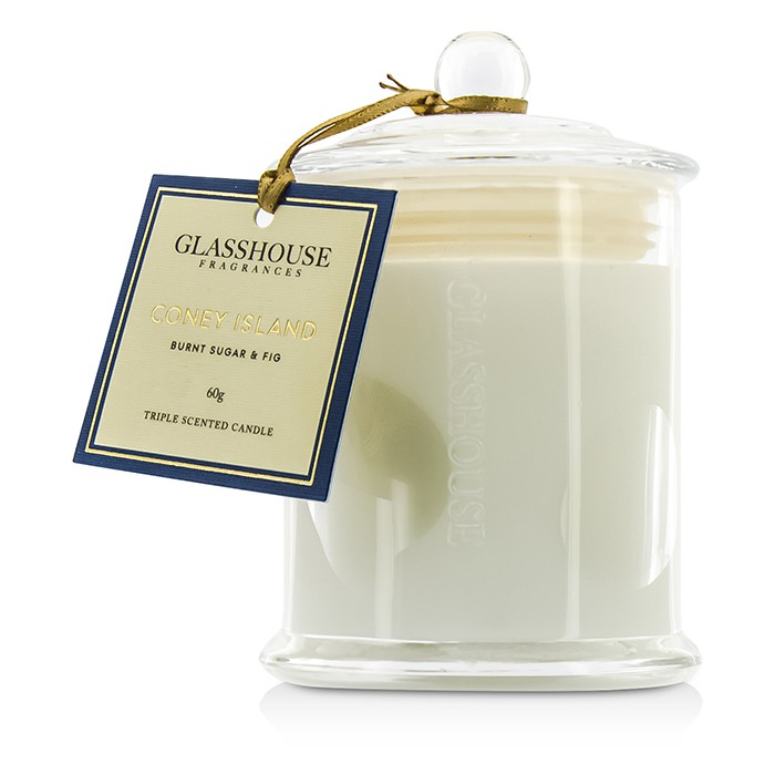 Glasshouse Triple Scented Candle - Coney Island (Burnt Sugar & Fig) 60gProduct Thumbnail