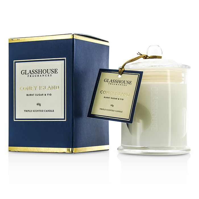 Glasshouse Triple Scented Candle - Coney Island (Burnt Sugar & Fig) 60gProduct Thumbnail
