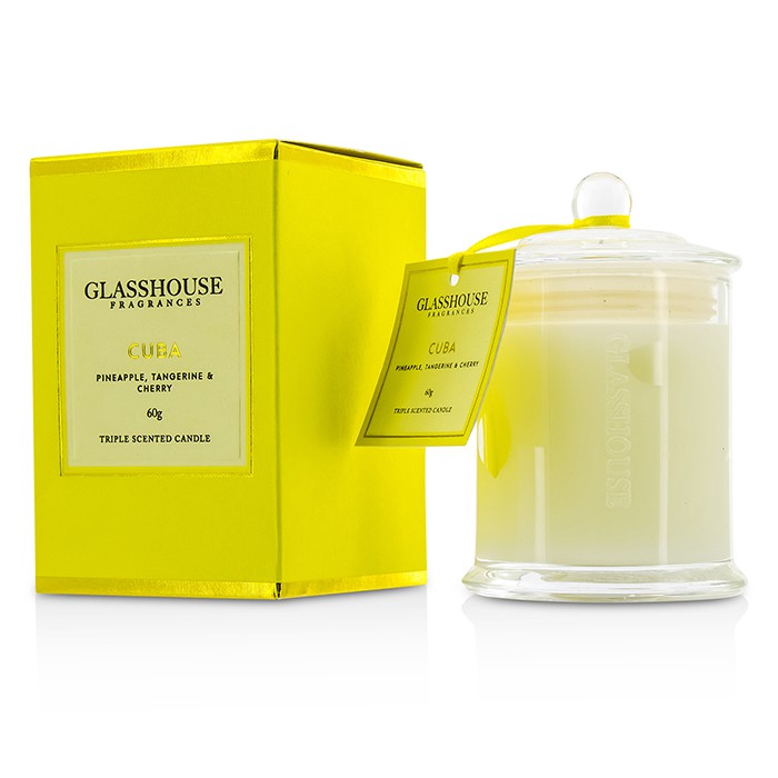 Glasshouse Triple Scented Candle - Cuba (Pineapple, Tangerine & Cherry) 60gProduct Thumbnail