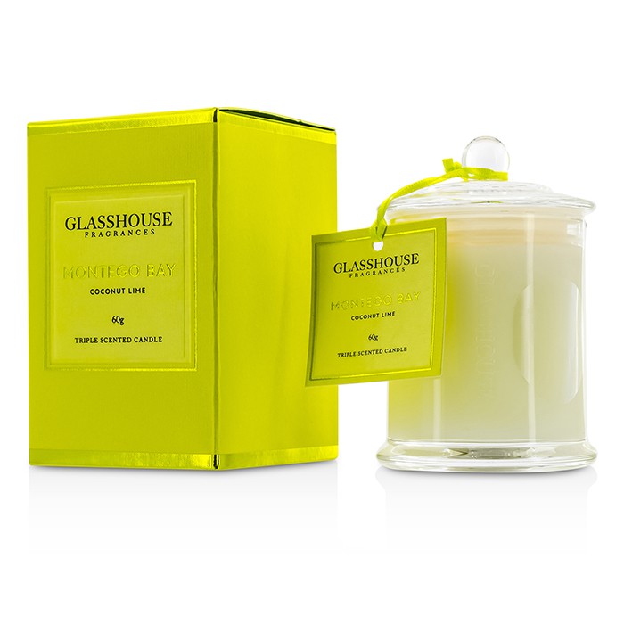 Glasshouse Triple Scented Candle - Montego Bay (Coconut Lime) 60gProduct Thumbnail