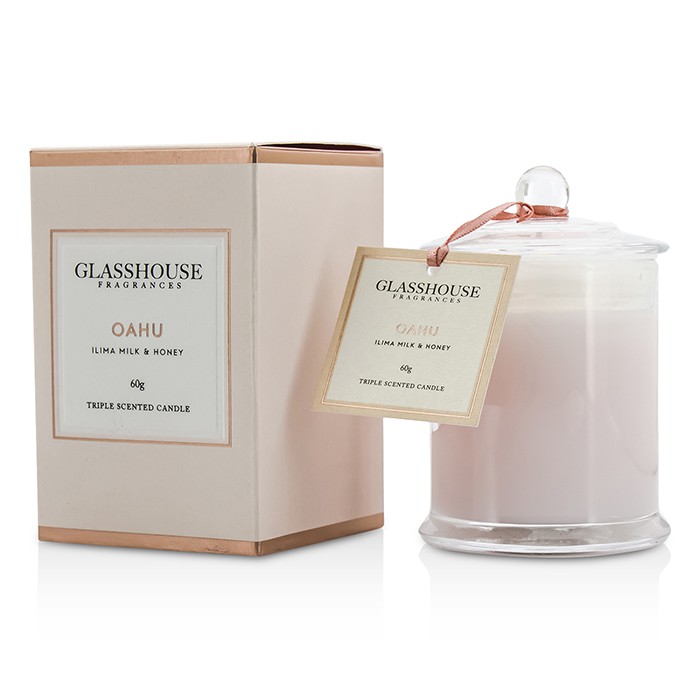 Glasshouse Triple Lumânare Parfumată - Oahu (Ilima Milk & Honey) 60gProduct Thumbnail