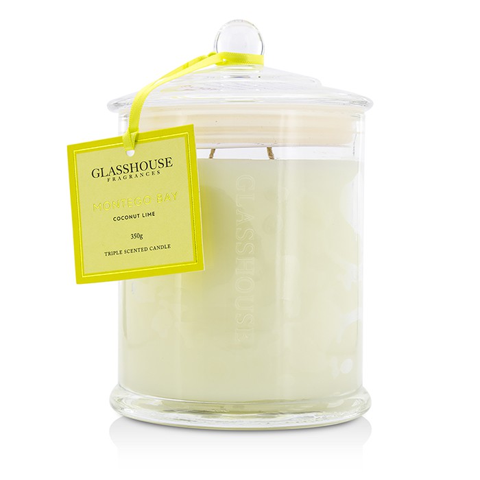 Glasshouse Triple Scented Candle - Montego Bay (Coconut Lime) 350gProduct Thumbnail