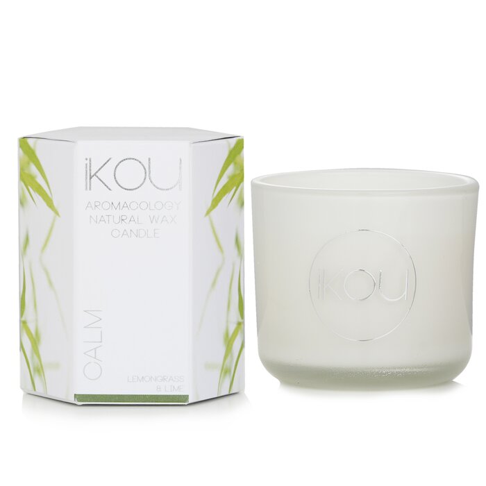 iKOU Świeca zapachowa Eco-Luxury Aromacology Natural Wax Candle Glass - Calm (Lemongrass & Lime) 85gProduct Thumbnail