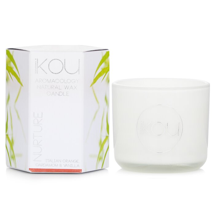 iKOU Eco-Luxury Aromacology Natural Wax Candle Glass - Luonnonvahakynttilä Nurture (Italian Orange Kardemumma & Vanilja) 85gProduct Thumbnail