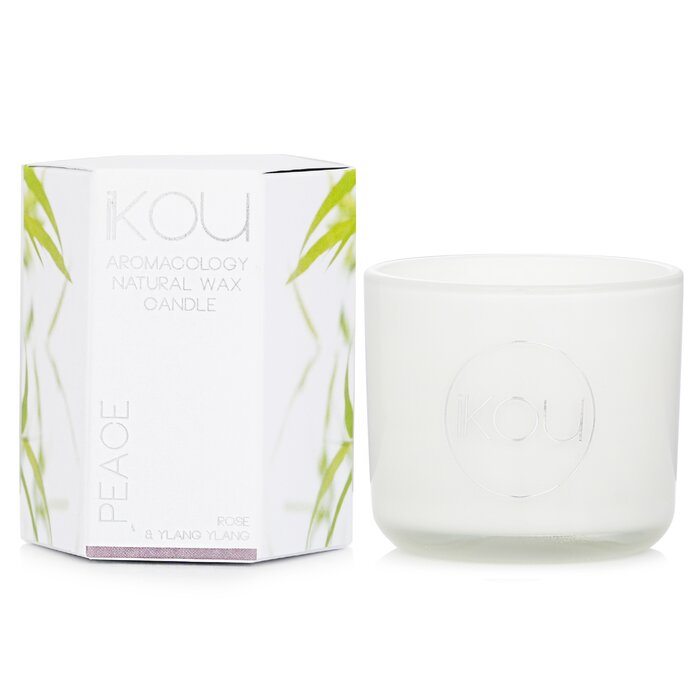 iKOU Świeca zapachowa Eco-Luxury Aromacology Natural Wax Candle Glass - Peace (Rose & Ylang Ylang) 85gProduct Thumbnail