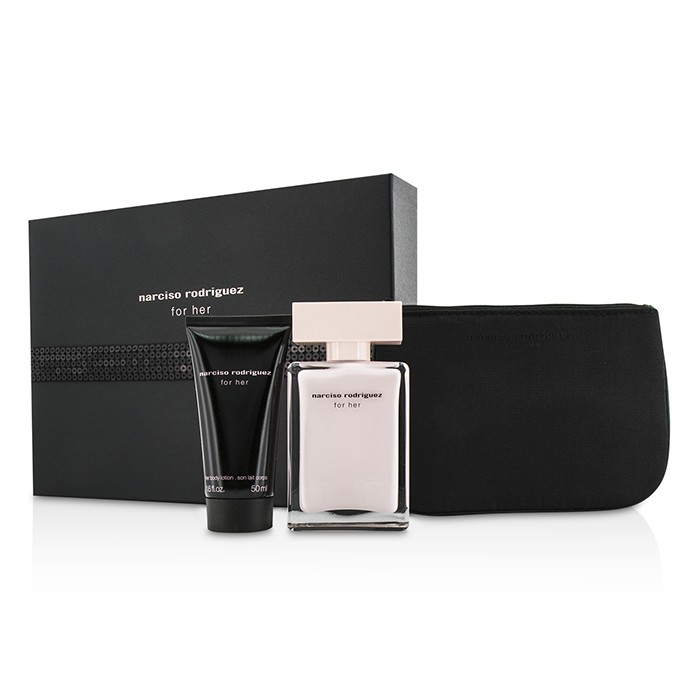 Narciso Rodriguez מארז For Her: או דה פרפום ספריי 50 מל + תחליב גוף 50 מל + פאוץ׳ 2pcs+1pouchProduct Thumbnail