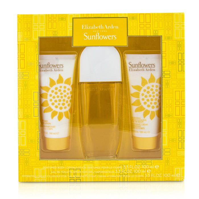 Elizabeth Arden Sunflowers Κουτί: Άρωμα EDT Σπρέυ 100ml/3.3oz + Λοσιόν Σώματος 100ml/3.3oz + Ενυδατική Κρέμα Καθαρισμού 100ml/3.3oz 3pcsProduct Thumbnail