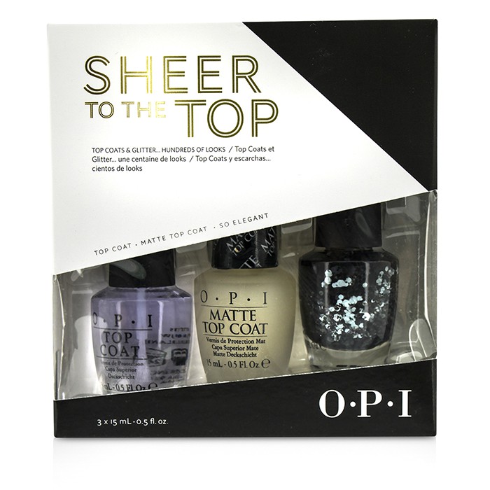 O.P.I ท็อปโค๊ท Sheer To The Top (Top Coat & Glitter Trio) 3x15ml/0.5ozProduct Thumbnail