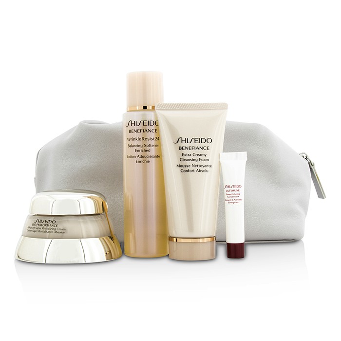 Shiseido Bio Performance Set: Super Revitalizing Cream 50ml + Cleansing Foam 50ml + Softener Enriched 75ml + Concentrate 5ml 4pcs+1bagProduct Thumbnail