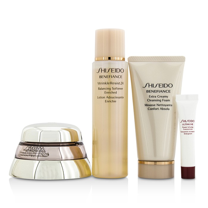Shiseido Bio Performance Set: Super Restoring Cream 50ml + Cleansing Foam 50ml + Softener Enriched 75ml + Concentrate 5ml + Bag 4pcsProduct Thumbnail