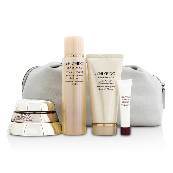 Shiseido Bio Performance Set: Super Restoring Cream 50ml + Cleansing Foam 50ml + Softener Enriched 75ml + Concentrate 5ml + Bag 4pcsProduct Thumbnail