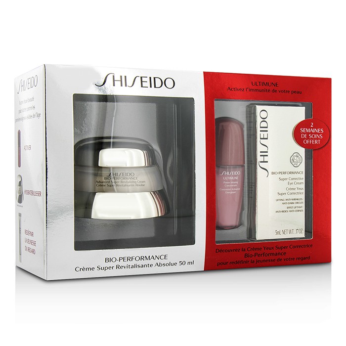 Shiseido Bio Performance Set: Super Revitalizing Cream 50ml + Ultimune Concentrate 10ml + Eye Cream 5ml 3pcsProduct Thumbnail