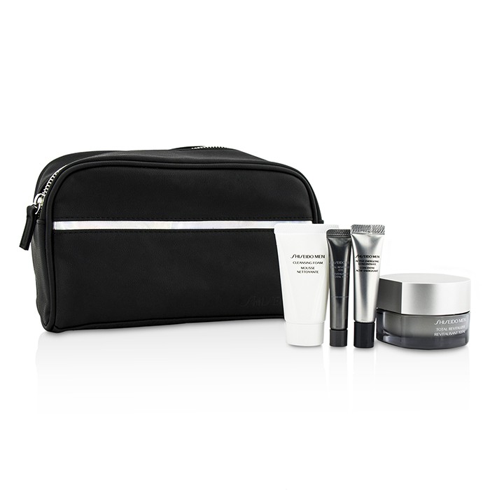 Shiseido Набор для Мужчин: Восстанавливающее Средство 50мл + Восстанавливающий Крем для Век 5мл + Очищающая Пенка 30мл + Концентрат 7мл + Сумка 4pcs+1bagProduct Thumbnail