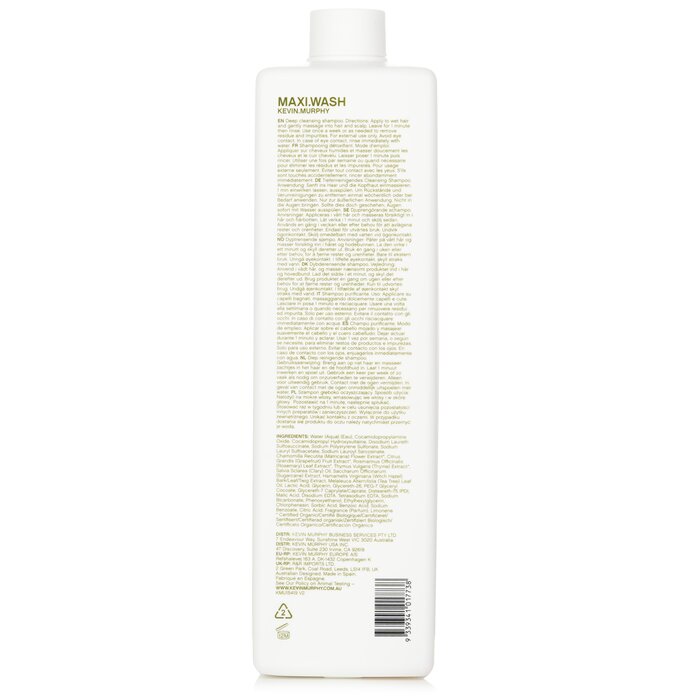 Kevin.Murphy Szampon do włosów farbowanych Maxi.Wash (Detox Shampoo - For Coloured Hair) 1000ml/33.6ozProduct Thumbnail