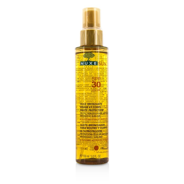 Nuxe Olejek do opalania do twarzy i ciała Nuxe Sun Tanning Oil For Face & Body High Protection SPF 30 150ml/5ozProduct Thumbnail
