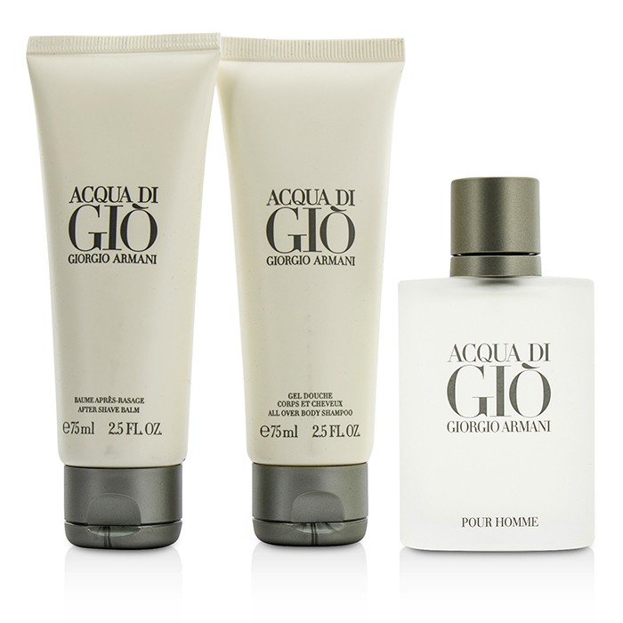 Giorgio Armani Zestaw Acqua Di Gio Coffret: Eau De Toilette Spray 50ml/1.7oz + All Over Body Shampoo 75ml/2.5oz + After Shave Balm 75ml/2.5oz 3pcsProduct Thumbnail