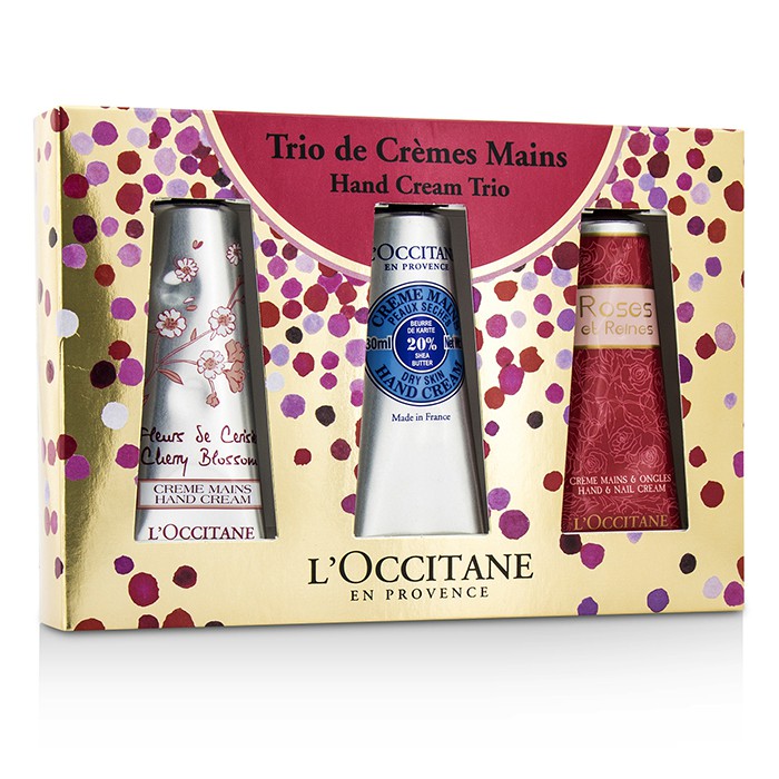 L'Occitane Hand Trio Collection: Cherry Blossom + Shea Butter + Roses Et Reines Hand Cream 3pcsProduct Thumbnail