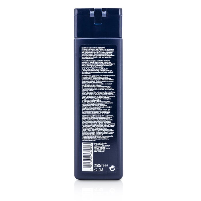 Label.M Men's Scalp Purifying Shampoo (Strengthens and Builds Thickness, Leaving Scalp Toned and Refreshed, Clean Healthy Results) 250ml/8.4ozProduct Thumbnail