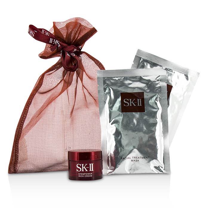 SK II ชุดเดินทาง Travel Set: 2x มาสก์ Facial Treatment Mask + ครีม Stempower Rich Cream 15g/0.52oz 3pcsProduct Thumbnail