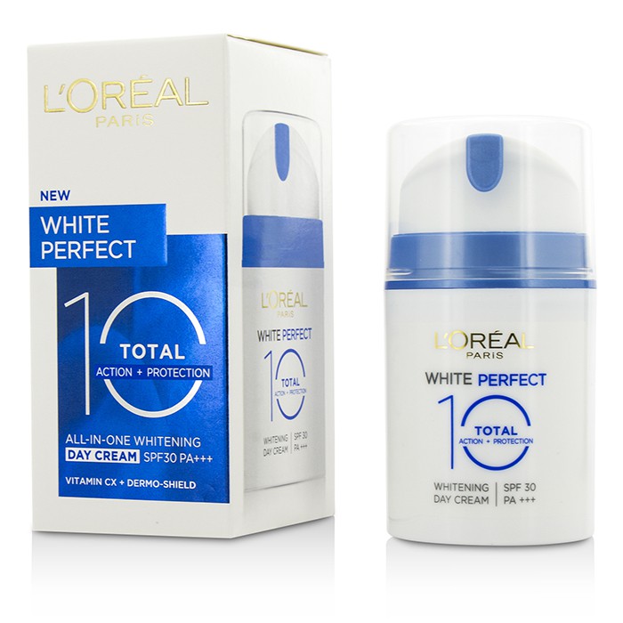L'Oreal ครีมกลางวัน White Perfect Total 10 Whitening Day Cream SPF 30 ok 50ml/1.69ozProduct Thumbnail