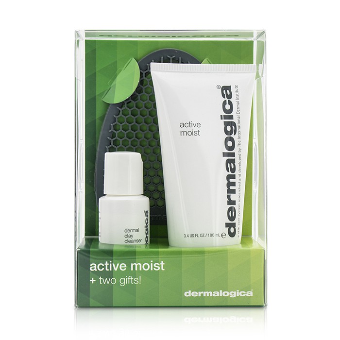 Dermalogica Active Moist Limited Edition Set: Active Moist 100ml + Dermal Clay Cleanser 30ml + Facial Cleansing Mitt 3pcsProduct Thumbnail