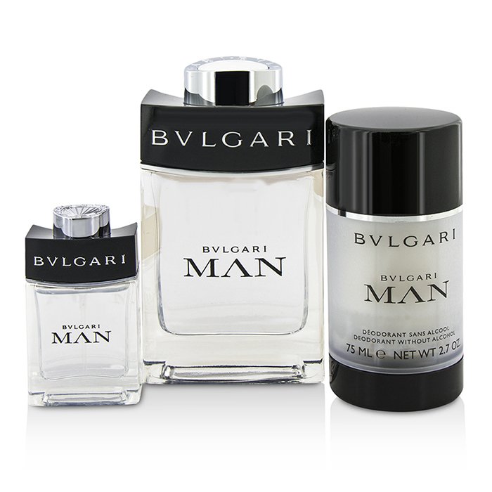 Bvlgari Man Coffret: Eau De Toilette Spray 100ml/3.4oz + Travel Spray 15ml/0.5oz + Deodorant Stick 75ml/2.7oz + Travel Pouch 3pcs+pouchProduct Thumbnail