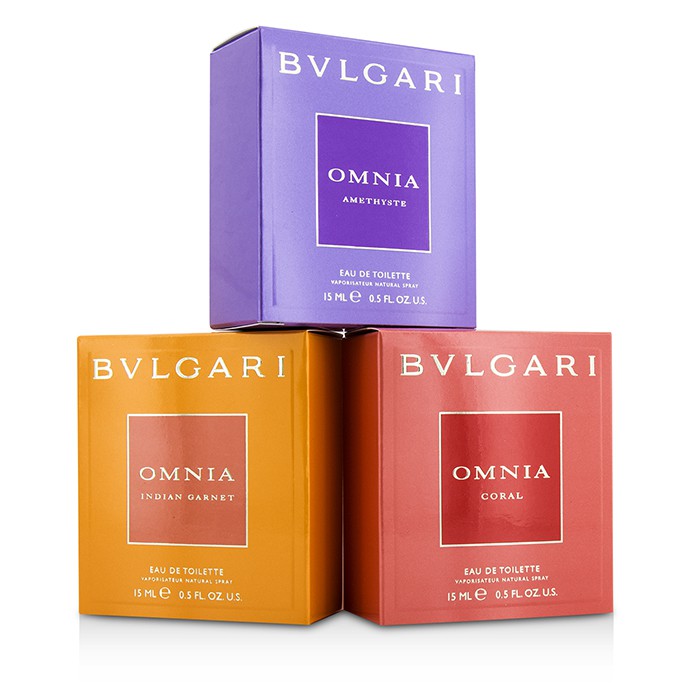 Bvlgari 寶格麗 晶艷寶石魅力系列套裝：紫水晶 + 紅珊瑚 + 印度橘色石榴石 3x15ml/0.5ozProduct Thumbnail
