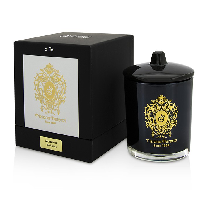 Tiziana Terenzi เทียนหอม Glass Candle with Gold Decoration & Wooden Wick - Maremma (Black Glass) 170g/6ozProduct Thumbnail