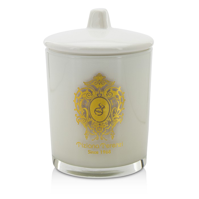 Tiziana Terenzi Glass Candle with Gold Decoration & Wooden Wick - Spicy Snow (White Glass) 170g/6ozProduct Thumbnail